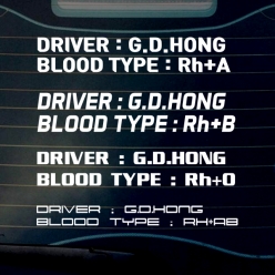 DRIVER & BLOOD TYPE 데칼