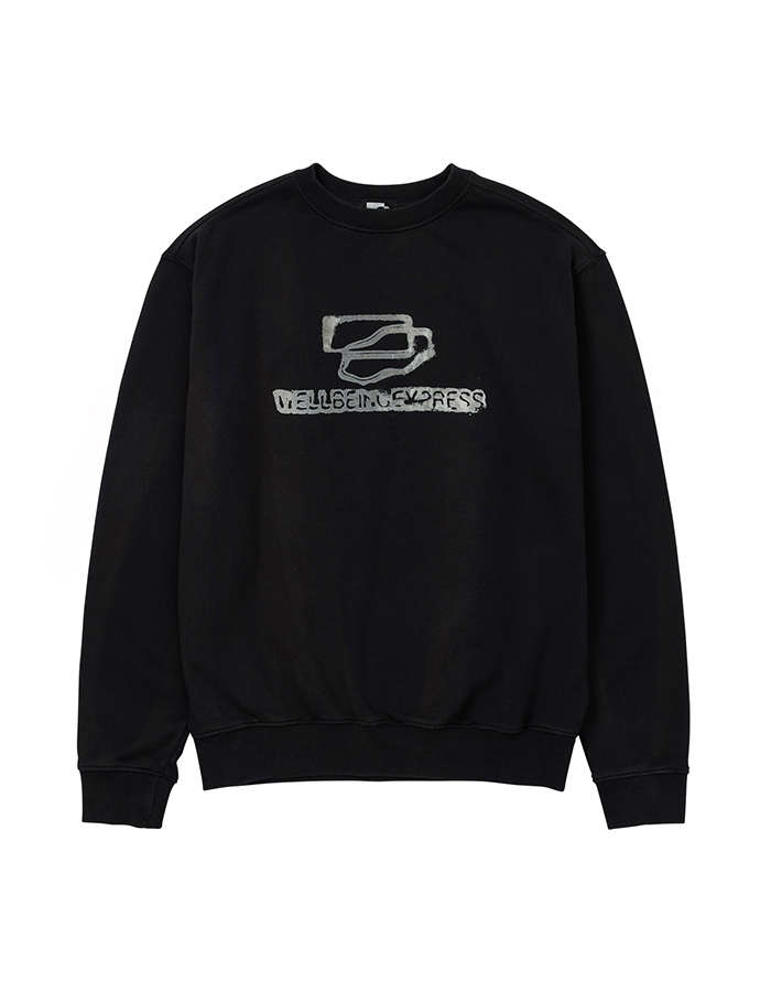 웰빙익스프레스 Blurry Logo Sweatshirt Black