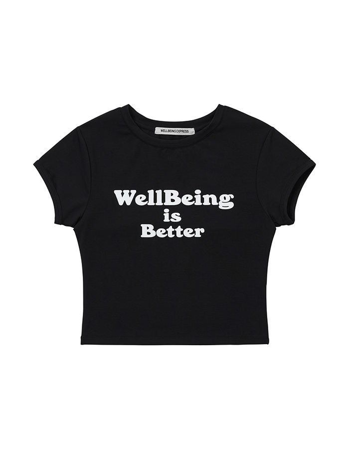 웰빙익스프레스 Wellbeing Is Better Half Sleeve Black