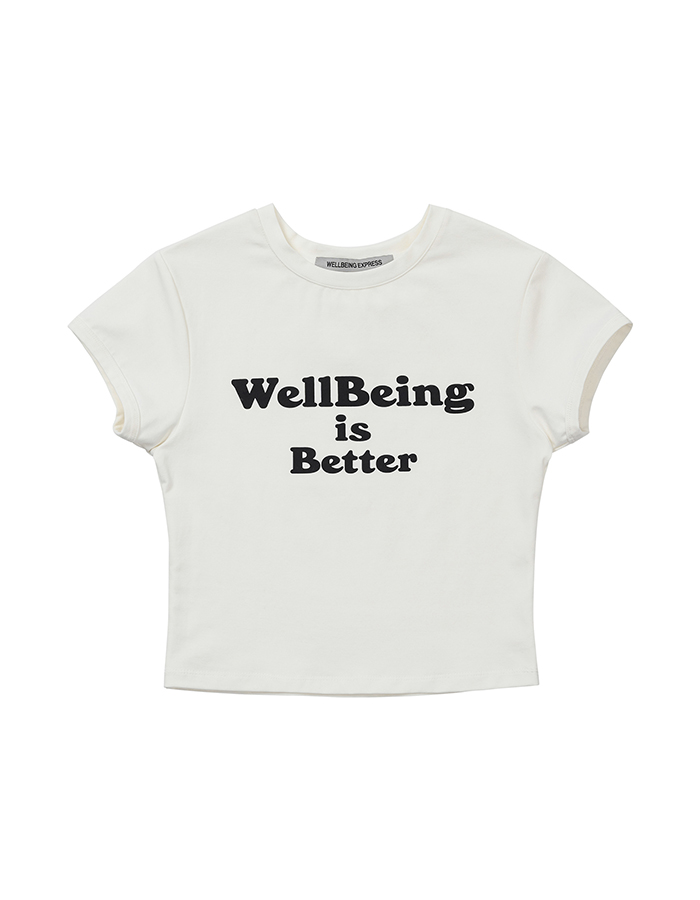 웰빙익스프레스 Wellbeing Is Better Half Sleeve White