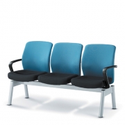 [TOP-KI] 마에스트로 장의자 등유 양팔 3인 로비체어 대기실 병원 의자