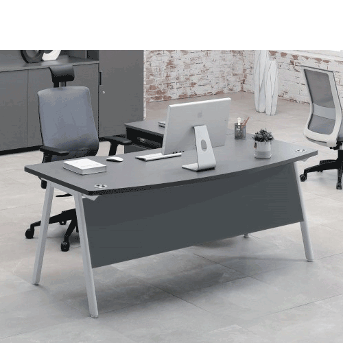 [TOP-DF] A-L 팀장용 사무용 업무용 일자라운드형 책상 목재가림판 국산
